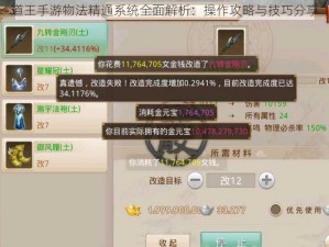 道王手游物法精通系统全面解析：操作攻略与技巧分享