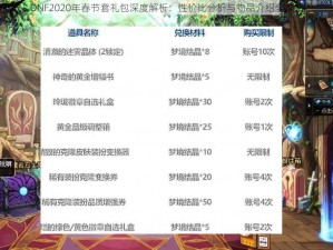 DNF2020年春节套礼包深度解析：性价比分析与物品介绍全攻略