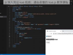 js 深入浅出 vue 视频：通俗易懂的 Vue.js 教学课程