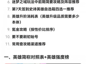 剑与家园新区英雄发展宝典：新手玩家起步指南与策略攻略分享