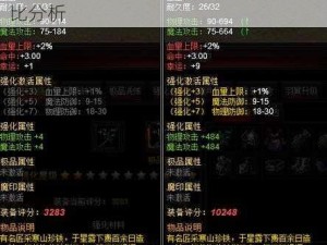 桃园仙境中的绝品装备对比：探寻40至50级顶级装备优劣对比及其属性对比分析