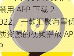 404 黄台软件免费大禁用 APP 下载 2022，一款汇聚海量优质资源的视频播放 APP