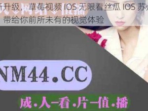 全新升级，草莓视频 IOS 无限看丝瓜 IOS 苏州晶体，带给你前所未有的视觉体验