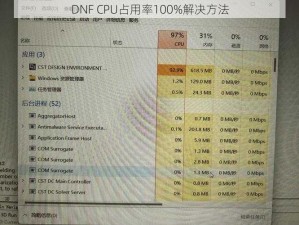 DNF CPU占用率100%解决方法