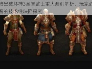 暗黑破坏神3圣堂武士重大漏洞解析：玩家必看的技术性缺陷探究