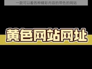 一款可以看各种精彩内容的带色的网站