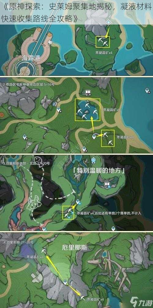 《原神探索：史莱姆聚集地揭秘，凝液材料快速收集路线全攻略》