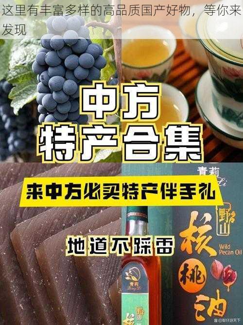 这里有丰富多样的高品质国产好物，等你来发现