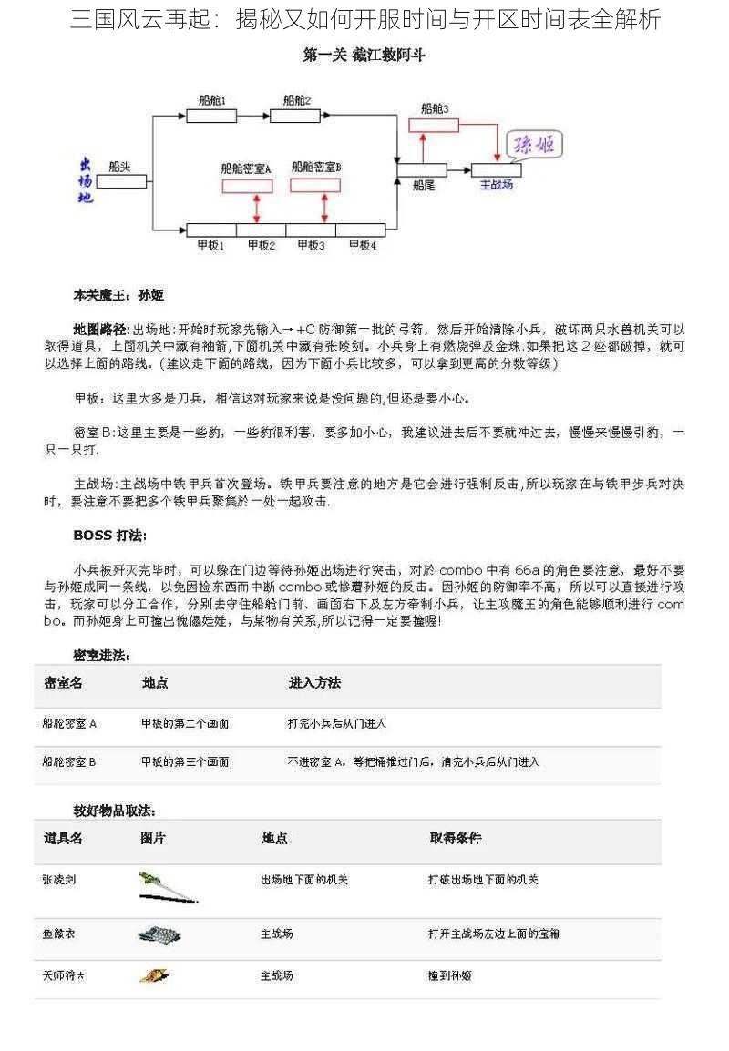 三国风云再起：揭秘又如何开服时间与开区时间表全解析