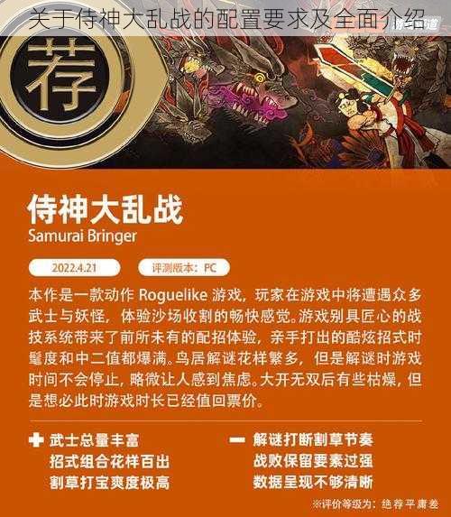 关于侍神大乱战的配置要求及全面介绍