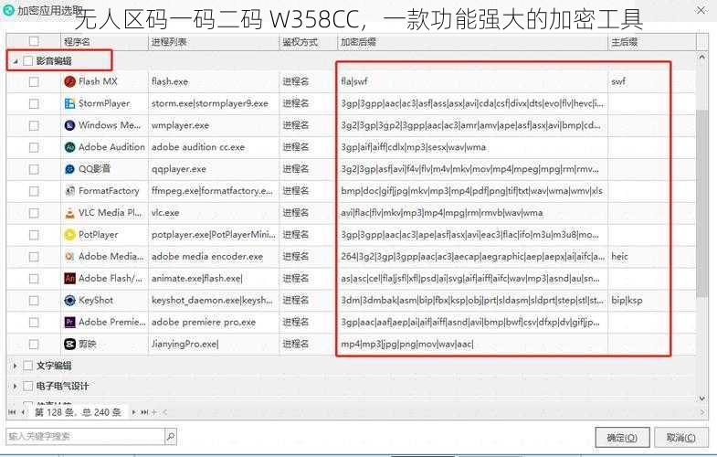 无人区码一码二码 W358CC，一款功能强大的加密工具
