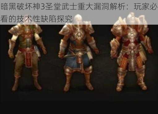 暗黑破坏神3圣堂武士重大漏洞解析：玩家必看的技术性缺陷探究