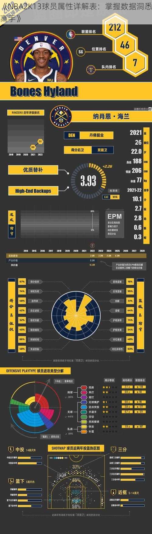 《NBA2K13球员属性详解表：掌握数据洞悉高手》