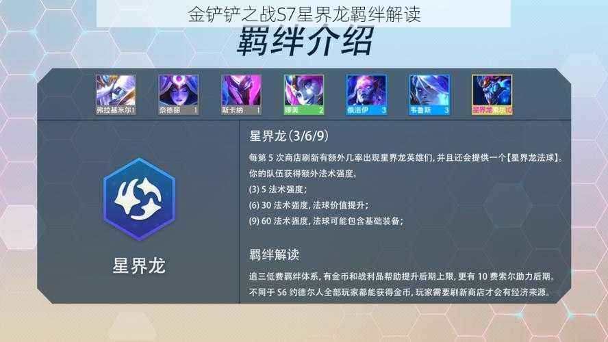 金铲铲之战S7星界龙羁绊解读