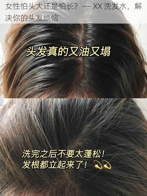 女性怕头大还是怕长？—— XX 洗发水，解决你的头发烦恼