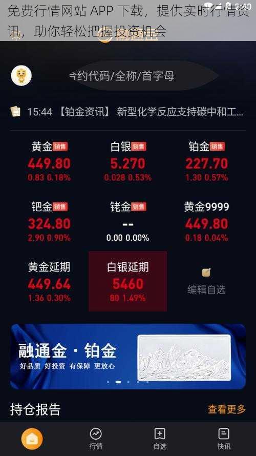 免费行情网站 APP 下载，提供实时行情资讯，助你轻松把握投资机会