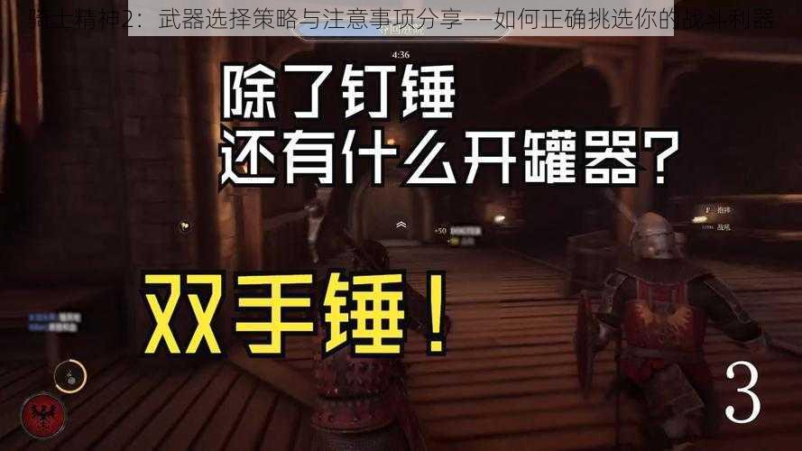 骑士精神2：武器选择策略与注意事项分享——如何正确挑选你的战斗利器