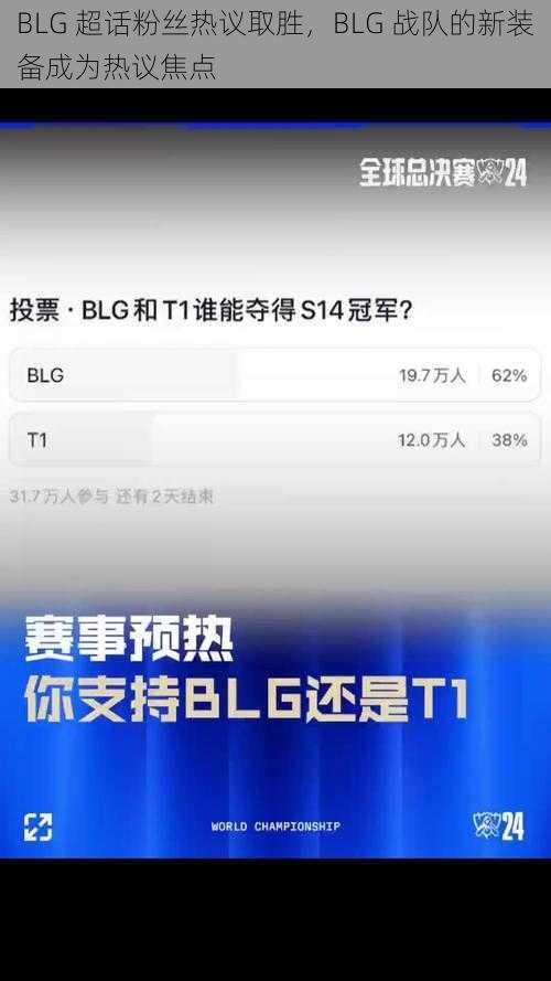 BLG 超话粉丝热议取胜，BLG 战队的新装备成为热议焦点