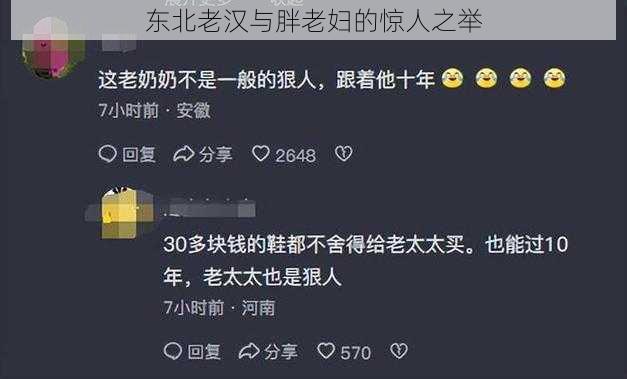 东北老汉与胖老妇的惊人之举