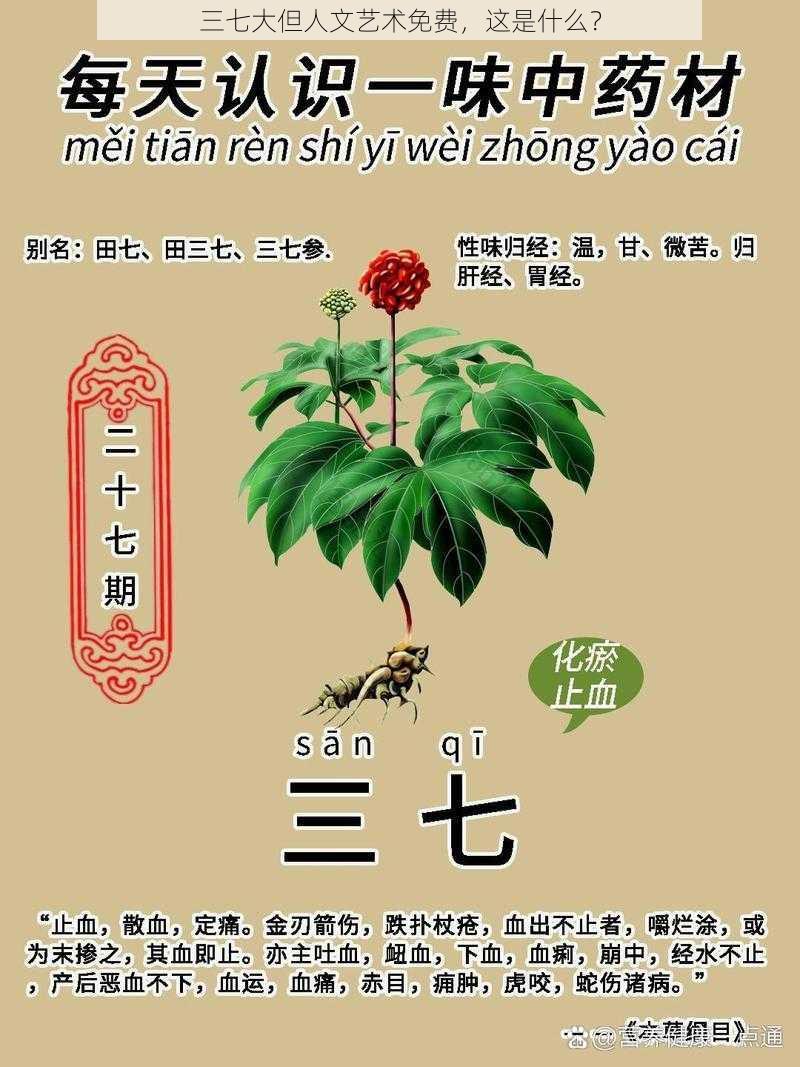 三七大但人文艺术免费，这是什么？