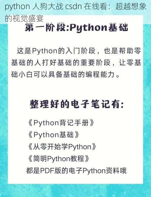 python 人狗大战 csdn 在线看：超越想象的视觉盛宴