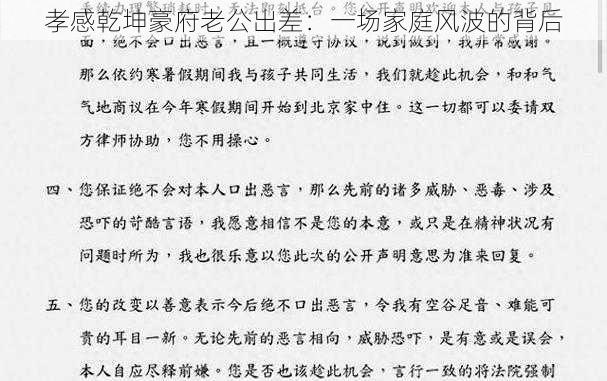 孝感乾坤豪府老公出差：一场家庭风波的背后