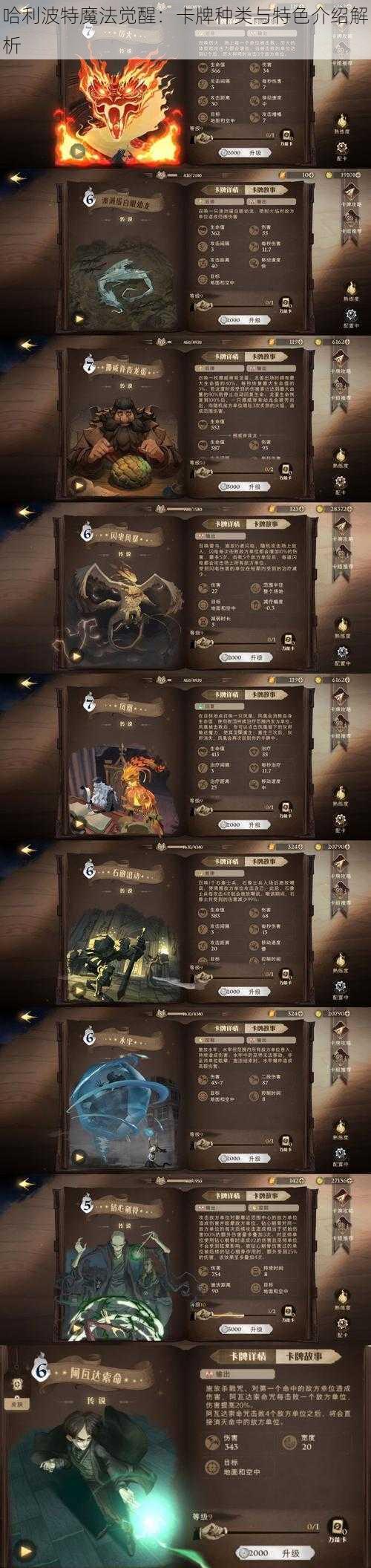 哈利波特魔法觉醒：卡牌种类与特色介绍解析