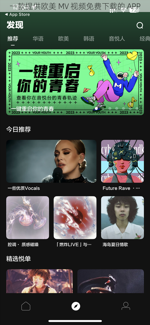 一款提供欧美 MV 视频免费下载的 APP