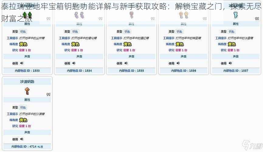 泰拉瑞亚地牢宝箱钥匙功能详解与新手获取攻略：解锁宝藏之门，探索无尽财富之旅