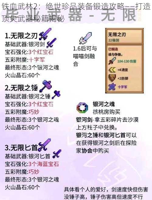 铁血武林2：绝世珍品装备锻造攻略——打造顶尖武器秘籍揭秘