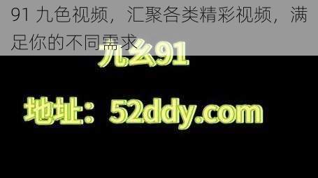 91 九色视频，汇聚各类精彩视频，满足你的不同需求