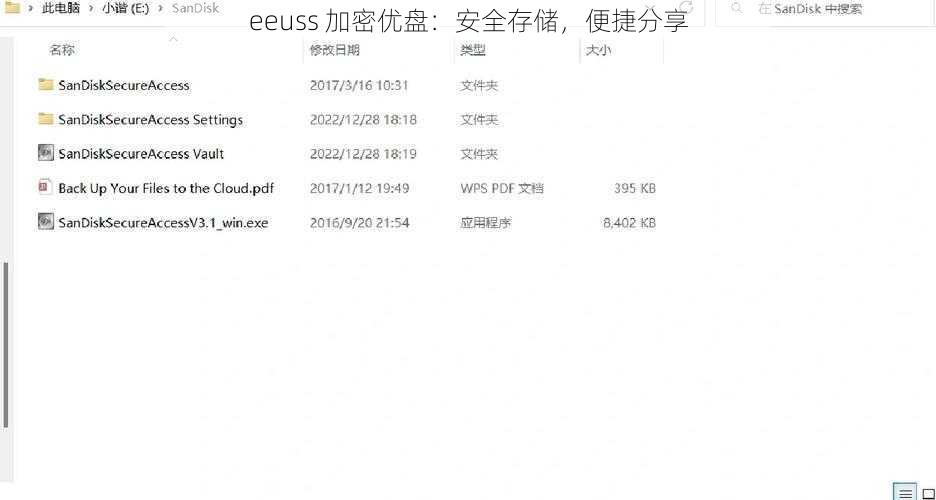 eeuss 加密优盘：安全存储，便捷分享