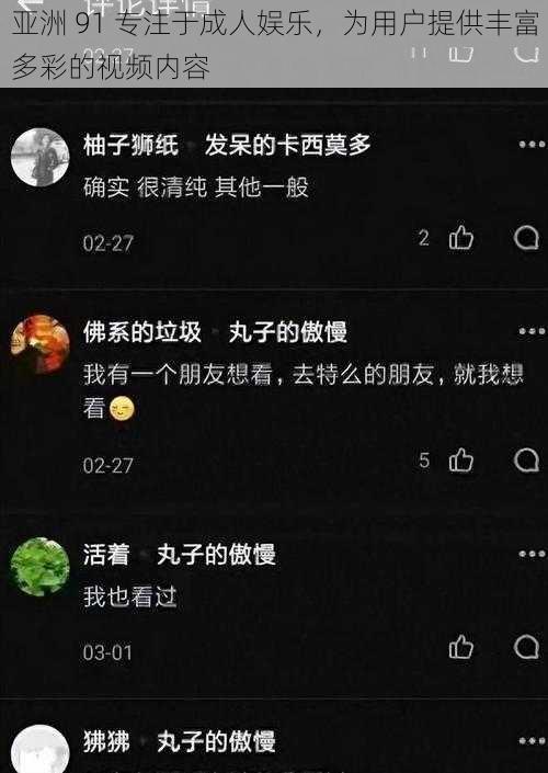 亚洲 91 专注于成人娱乐，为用户提供丰富多彩的视频内容