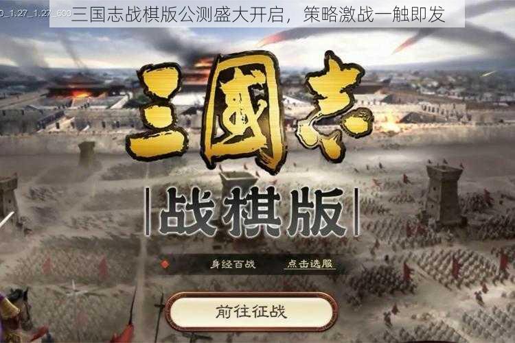 三国志战棋版公测盛大开启，策略激战一触即发