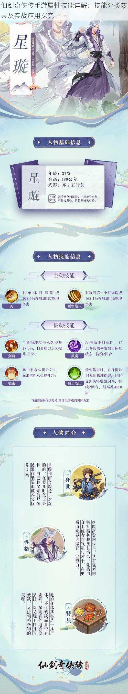 仙剑奇侠传手游属性技能详解：技能分类效果及实战应用探究