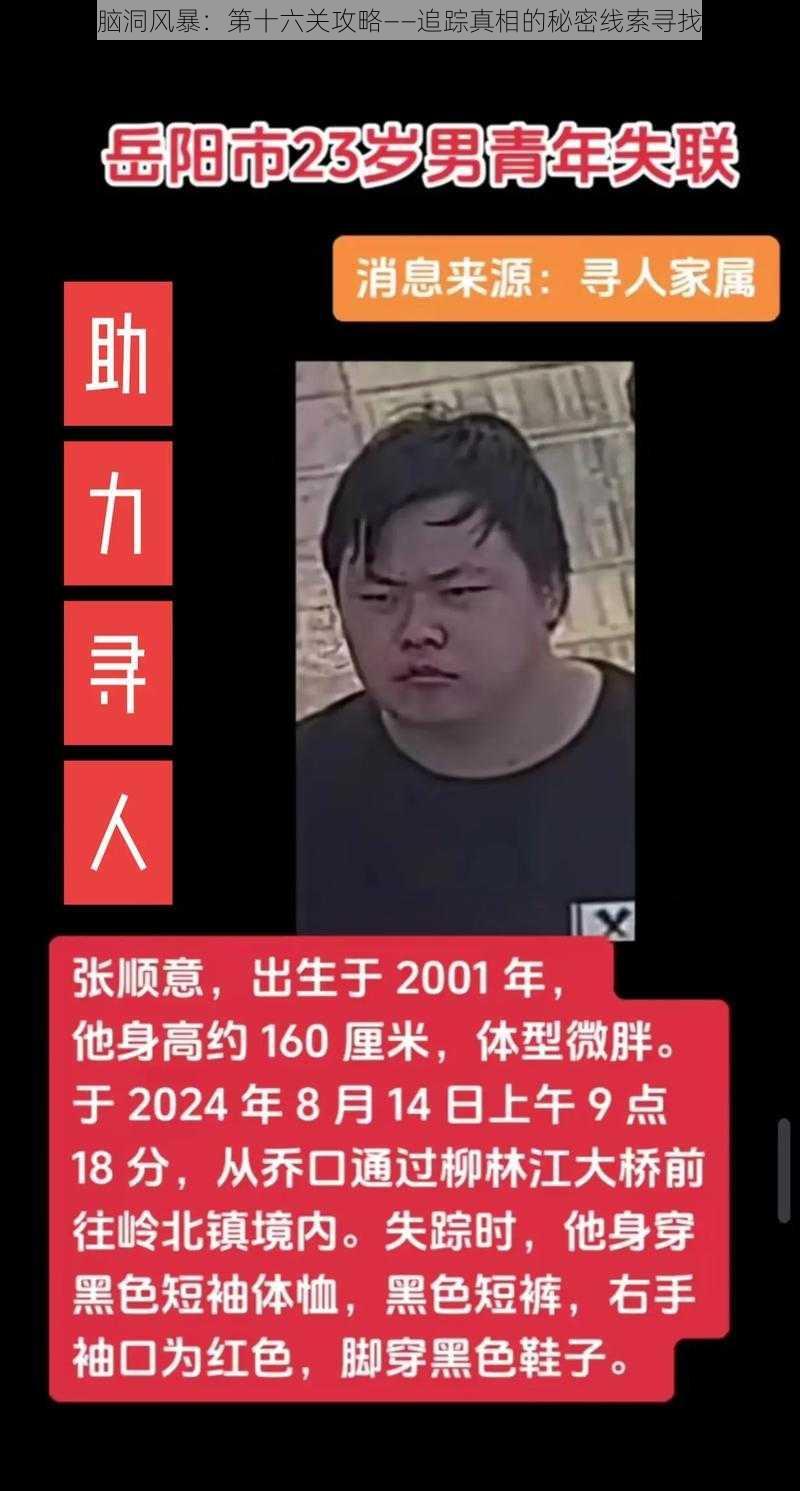 揭秘脑洞风暴：第十六关攻略——追踪真相的秘密线索寻找犯人