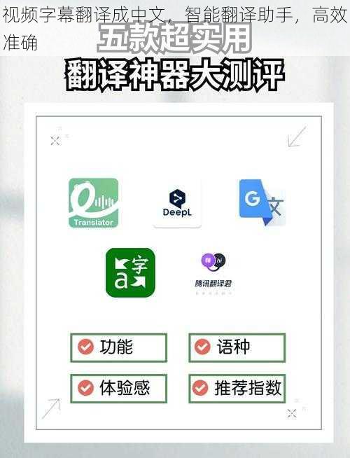视频字幕翻译成中文，智能翻译助手，高效准确