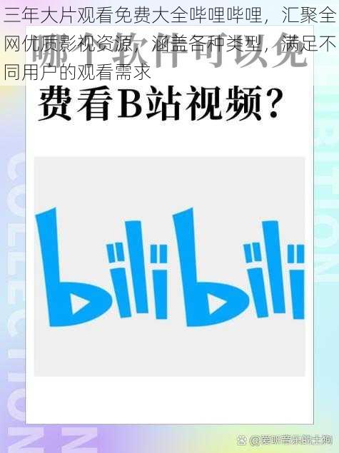 三年大片观看免费大全哔哩哔哩，汇聚全网优质影视资源，涵盖各种类型，满足不同用户的观看需求