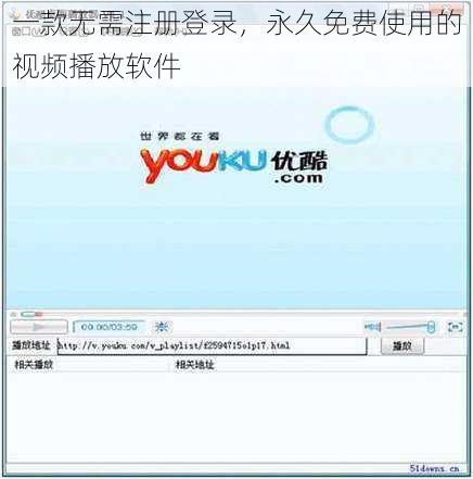 一款无需注册登录，永久免费使用的视频播放软件