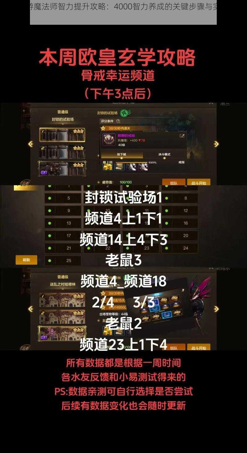 DNF手游魔法师智力提升攻略：4000智力养成的关键步骤与实用技巧分享