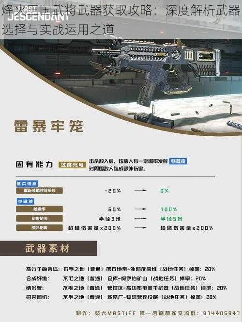 烽火三国武将武器获取攻略：深度解析武器选择与实战运用之道