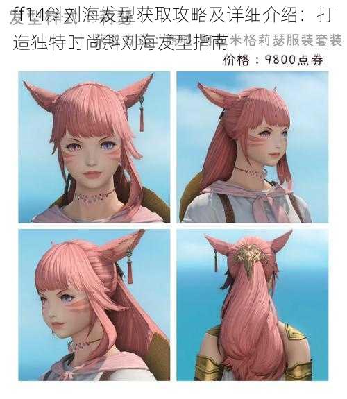 ff14斜刘海发型获取攻略及详细介绍：打造独特时尚斜刘海发型指南