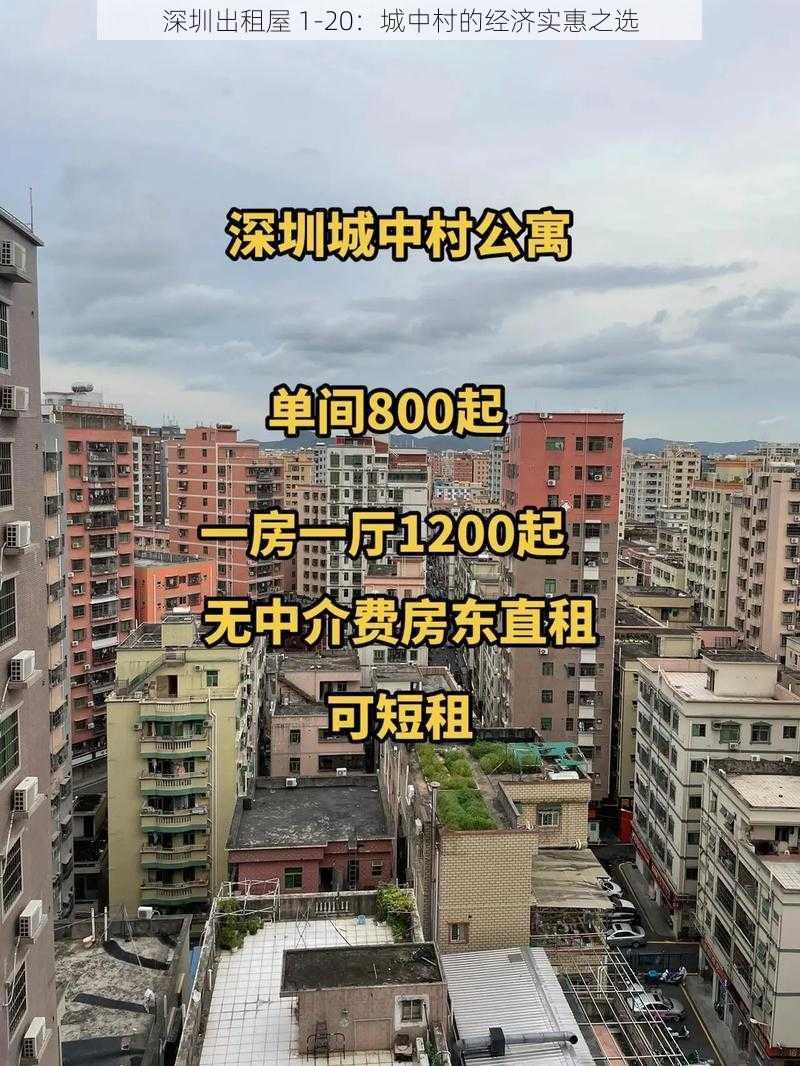 深圳出租屋 1-20：城中村的经济实惠之选