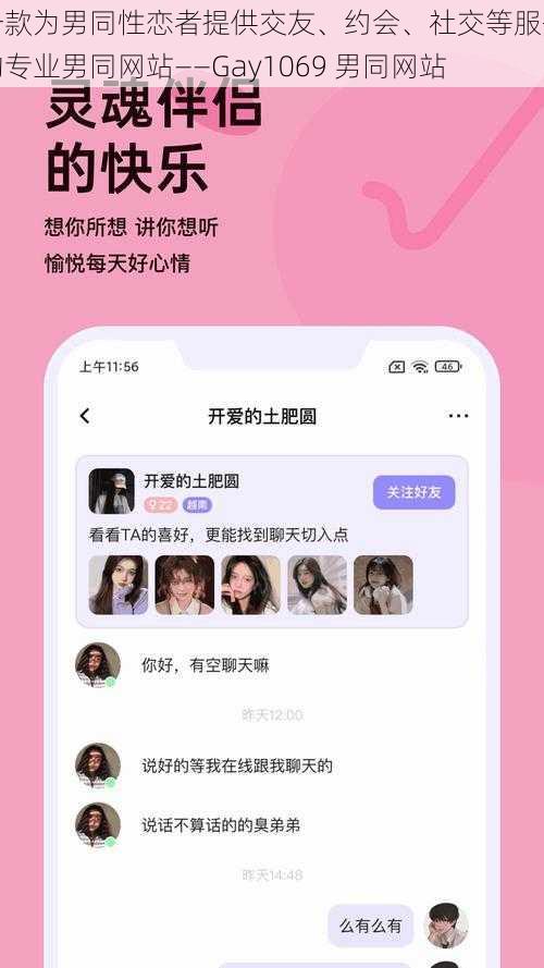 一款为男同性恋者提供交友、约会、社交等服务的专业男同网站——Gay1069 男同网站