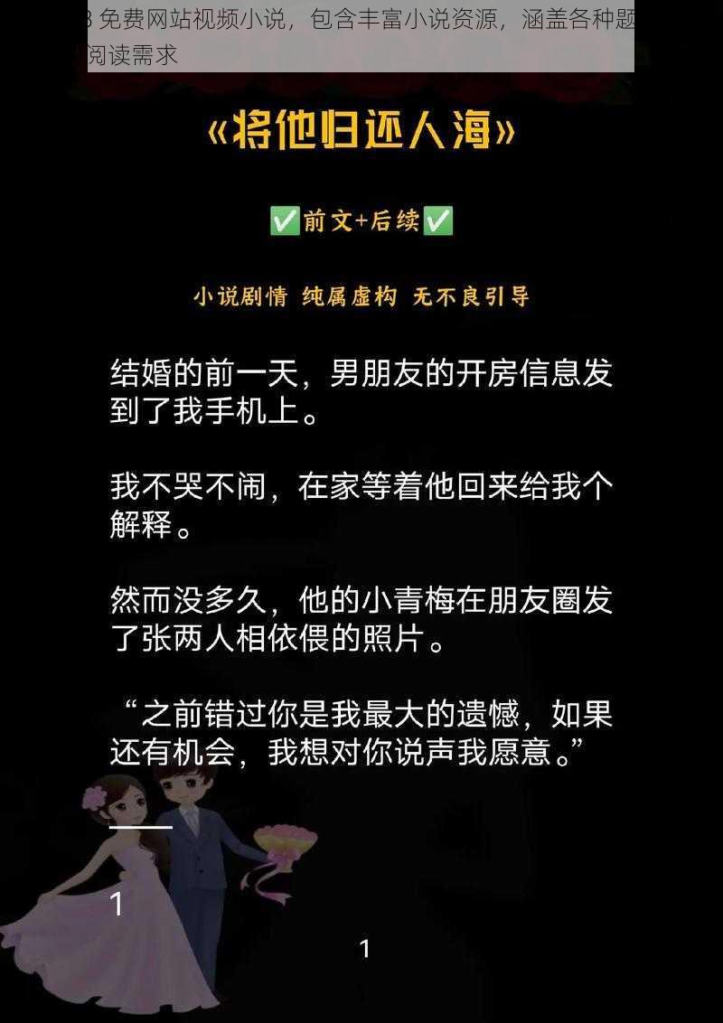 男女 18 免费网站视频小说，包含丰富小说资源，涵盖各种题材，满足你的阅读需求