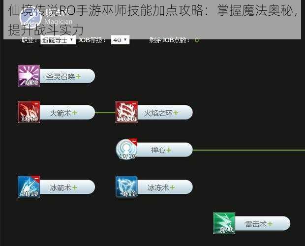 仙境传说RO手游巫师技能加点攻略：掌握魔法奥秘，提升战斗实力