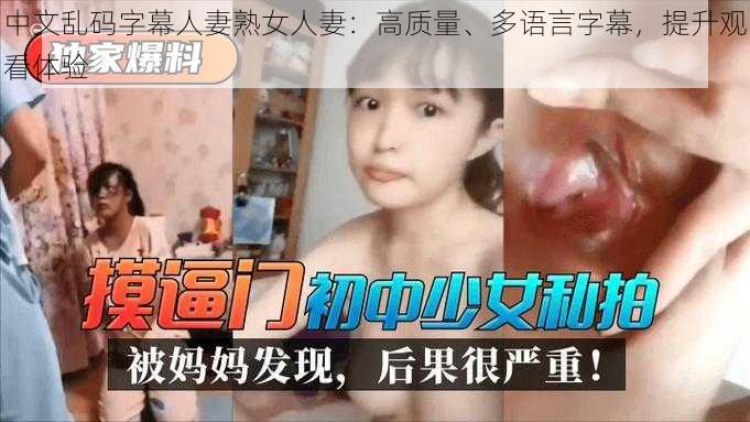 中文乱码字幕人妻熟女人妻：高质量、多语言字幕，提升观看体验