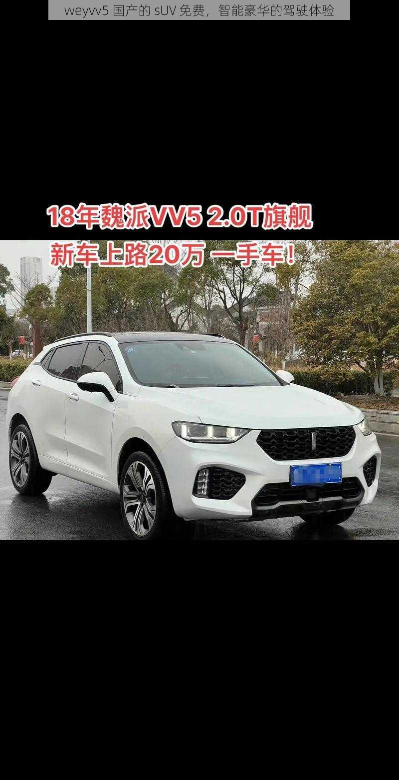 weyvv5 国产的 sUV 免费，智能豪华的驾驶体验