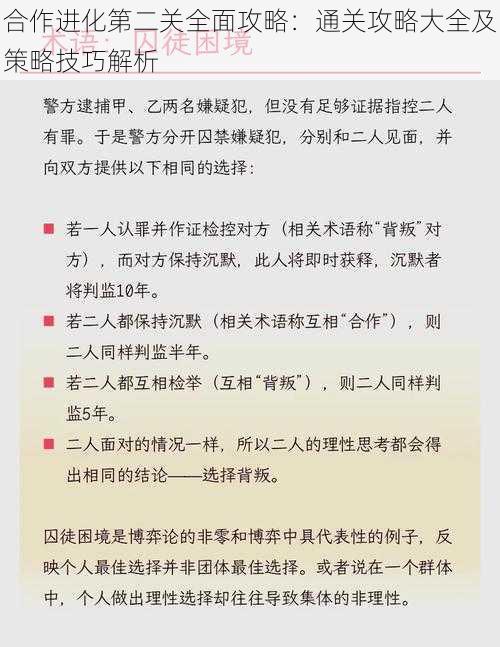 合作进化第二关全面攻略：通关攻略大全及策略技巧解析