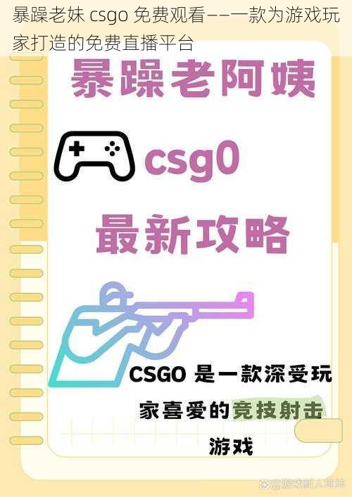 暴躁老妹 csgo 免费观看——一款为游戏玩家打造的免费直播平台